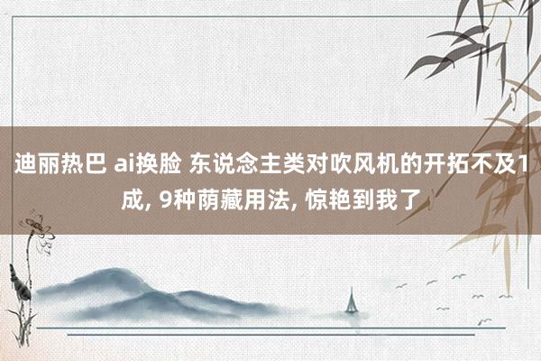 迪丽热巴 ai换脸 东说念主类对吹风机的开拓不及1成， 9种荫藏用法， 惊艳到我了